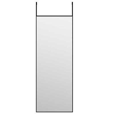 VidaXL Deurspiegel 30x80 cm glas en aluminium zwart VidaXL Deurspiegel 30x80 cm glas en aluminium zwart