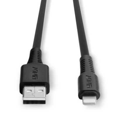 Lindy 31320 Lightning-kabel 1 m Zwart