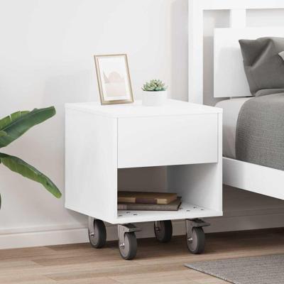 Nachtkastje 2 pcs Wit 40,5 x 40 x 48 cm Bewerkt hout