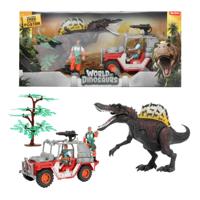 World Of Dinosaurs speelset jeep met dino - thumbnail