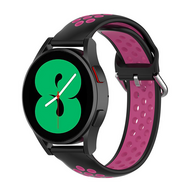 Siliconen sportbandje met gesp - Zwart + roze - Samsung Galaxy watch 7 / Galaxy Watch FE - 40mm & 44mm - thumbnail