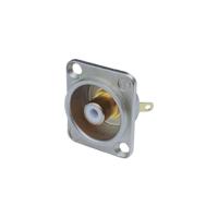 Neutrik NF2D9 Cinch-connector Flensbus, contacten recht Aantal polen: 2 Zilver, Wit 1 stuk(s) - thumbnail
