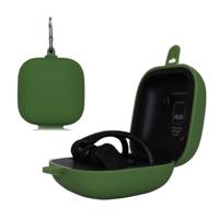 Effen kleur silicone draadloze Bluetooth oortelefoon beschermende case voor beats Power beats Pro (grass green) - thumbnail