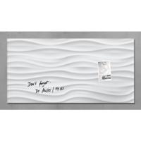 Sigel SI-GL260 Glasmagneetbord Artverum 910x460x15mm White Wave - thumbnail