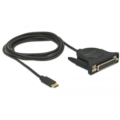 DeLOCK USB-C 2.0 male > 1 x Parallel DB25 female kabel DeLOCK USB-C 2.0 male > 1 x Parallel DB25 female kabel