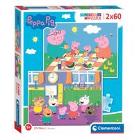 Clementoni puzzel peppa pig, 2x60st. - thumbnail