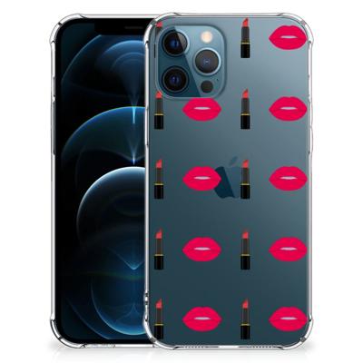 iPhone 12 | 12 Pro Doorzichtige Silicone Hoesje Lipstick Kiss iPhone 12 | 12 Pro Doorzichtige Silicone Hoesje Lipstick Kiss