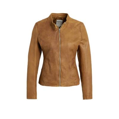 Goosecraft leren bikerjack Anna cognac