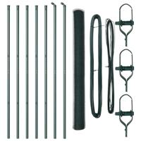 VidaXL Afrasteringspaal groen 10 x 1,6 m (13 mm gaas) staal en pvc - thumbnail