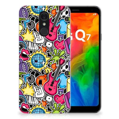 LG Q7 | Sillicone Back Cover | Punk Rock