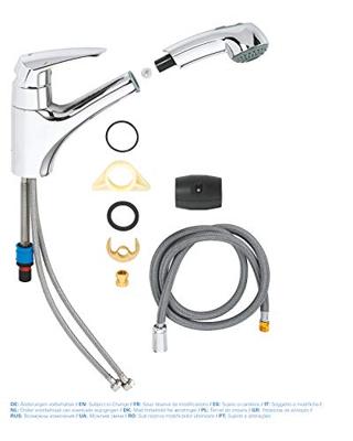 Grohe Eurodisc keukenkraan met uittrekbare handdouche Chroom