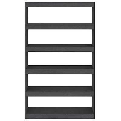 Boekenkast/kamerscherm 100x30x167,5 cm massief grenenhout grijs - thumbnail