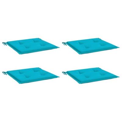 VidaXL Tuinstoelkussens 4 st 40x40x4 cm stof turquoise - thumbnail