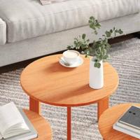 Salontafel 3 pcs Wasbruin Massief grenenhout - thumbnail