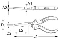 KS Tools 9620631 Platte tang Koper, Beryllium 200 mm - thumbnail