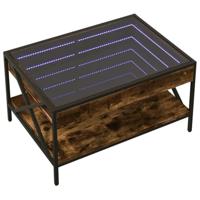 Salontafel met Infinity LED 70x50x38 cm gerookt eikenkleurig - thumbnail