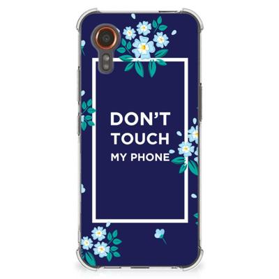 Samsung Galaxy Xcover 7 Anti Shock Case Flowers Blue DTMP Samsung Galaxy Xcover 7 Anti Shock Case Flowers Blue DTMP