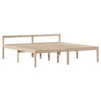 Seniorenbed met hoofdbord massief grenenhout 180x200 cm - thumbnail