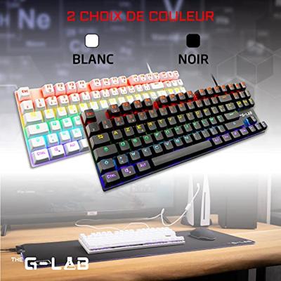 Speler -toetsenbord - de g -lab - keyz -mercury -w/fr - mechanics - tkl - wit