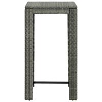 Tuinbartafel 60,5x60,5x110,5 cm poly rattan grijs - thumbnail