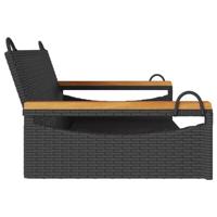 Schommelbank 109x62x40 cm poly rattan zwart - thumbnail