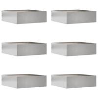 Tuinrand 6 pcs Zilver 40 x 40 x 13 cm Roestvrij staal - thumbnail