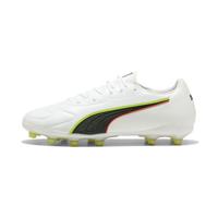 PUMA King 20 Match Gras / Kunstgras Voetbalschoenen (MG) Wit Felrood Neongeel - thumbnail
