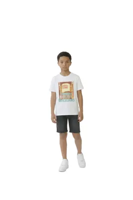 Malelions Lago Di Como T-Shirt Kids Gebroken Wit - Maat 140 - Kleur: Gebroken Wit | Soccerfanshop