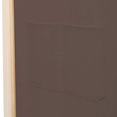 Kamerscherm met 4 panelen 160x170x4 cm stof bruin