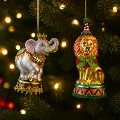 Decoris kersthanger glas circus dier - assortiment