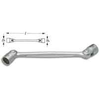 HAZET Dubbele gewrichtssleutel 645-16X17 · Buitentwaalfkant profiel · SW 16 x 17 mm - thumbnail