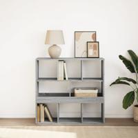 Boekenkast 100x33x125,5 cm bewerkt hout grijs sonoma eikenkleur - thumbnail