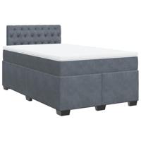 Boxspring met matras fluweel donkergrijs 120x190 cm - thumbnail