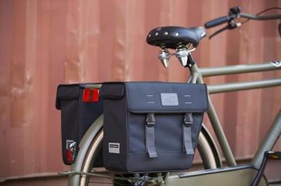 Newlooxs New looxs origin dubbel tas zwart - fietstas - unisex - waterafstotend - 39l