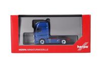 Herpa 311533-005 H0 Vrachtwagen Mercedes Benz Actros Gigaspace Solotrekmachine 2-assige met lampenbeugel en bescherming tegen bumper, zangblauw - thumbnail
