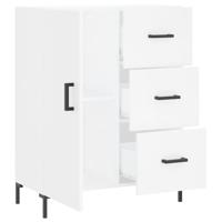 Dressoir 69,5x34x90 cm bewerkt hout wit - thumbnail