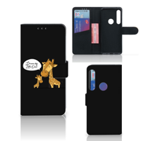 Motorola One Action Leuk Hoesje Giraffe - thumbnail