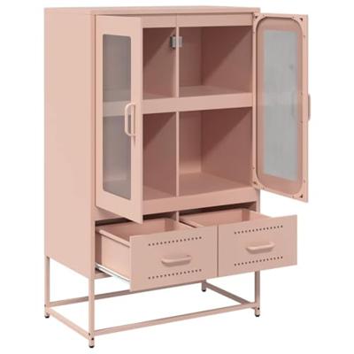 Hoge kast 68x39x111,5 cm staal roze Hoge kast 68x39x111,5 cm staal roze