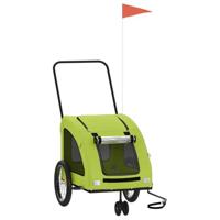 Hondenfietstrailer oxford stof en ijzer groen - thumbnail