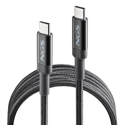 NGS KNOT 100W-2-2m USB C naar USB C kabel, snel opladen tot 100W, 480Mbps dataoverdracht, hoge duurzaamheid, ideaal voor mobiele telefoons, tablets en laptops