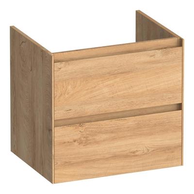 Brauer Inspire - Onderkast 60 cm - met 2 Softclose Lades Greeploos en 1 Sifon Uitsparing - Forest Tan