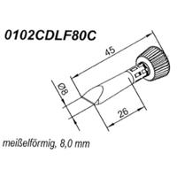 Ersa 0102CDLF080C Soldeerpunt Beitelvorm, recht Grootte soldeerpunt 8 mm Inhoud: 1 stuk(s) - thumbnail
