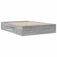 Bedframe bewerkt hout grijs sonoma eikenkleurig 140x200 cm - thumbnail