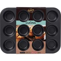 La Cucina Muffinvorm 35x26.5x3.5 cm Zwart - thumbnail