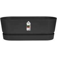 Elho greenville trough long 50 living black - thumbnail