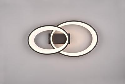 Trio PlafondlampMalaga zwart met wit - R64482134
