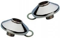 Riko s-koppeling set met rozet 1/2" x 3/8" chroom - thumbnail