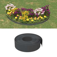 VidaXL Tuinrand 10 m 15 cm polyetheen grijs - thumbnail