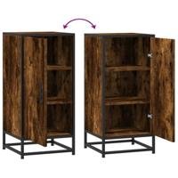 Dressoir 35,5x35x76 cm bewerkt hout en metaal gerookt eiken - thumbnail