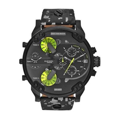 Diesel heren Mr. Daddy 2.0 chronograaf zwart camo horloge DZ7311